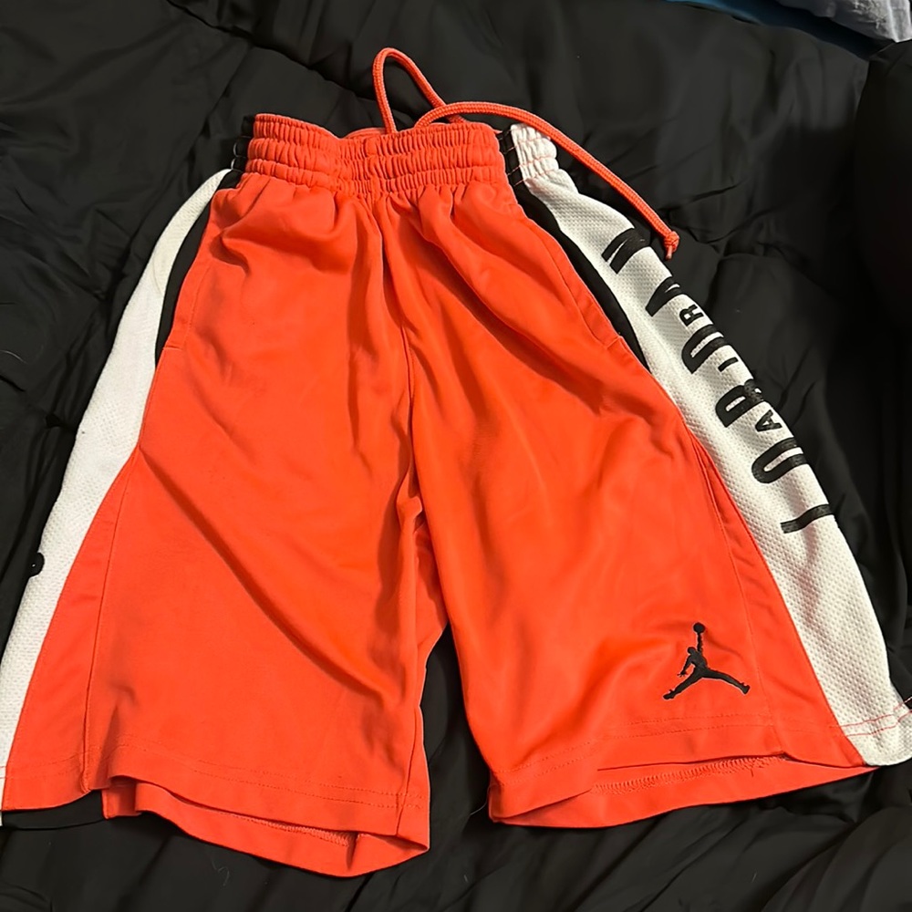 Orange Air Jordan shorts